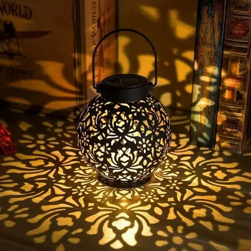 solar retro flower metal light (3)