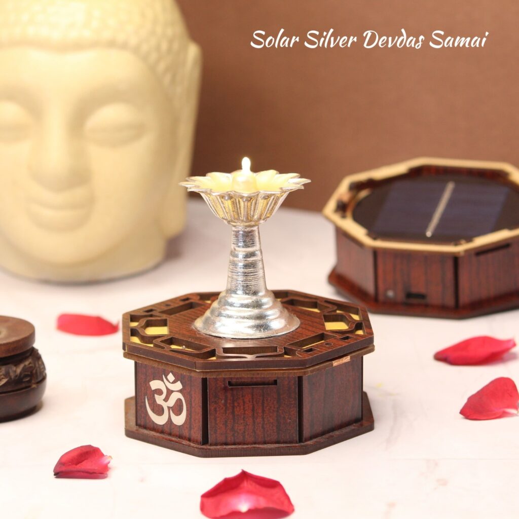 solar silver devdas diya