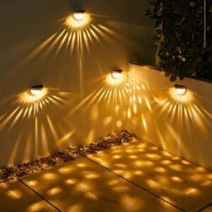 solar step light half round warm white